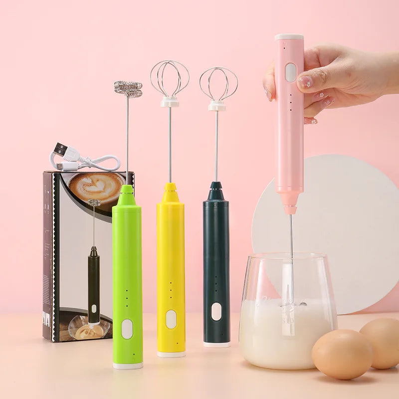 Usb Handheld Automatic Manual Electric Milk Frother Hand Electric Milk Frother& Milk Foam
