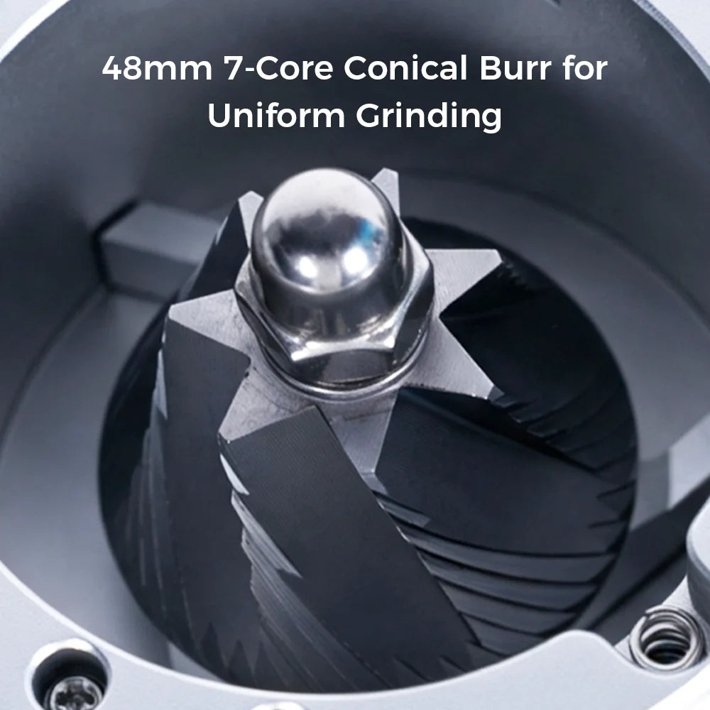 Automatic Electric Stainless Steel 48mm 7-Core Conical Burr Home Single Dose Coffee Bean