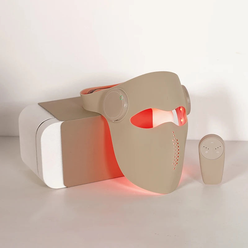 New 3D Facial Mask Lazer 660Nm 850Nm 1064Nm Silicone Facial Mask Red Light Therapy Laser
