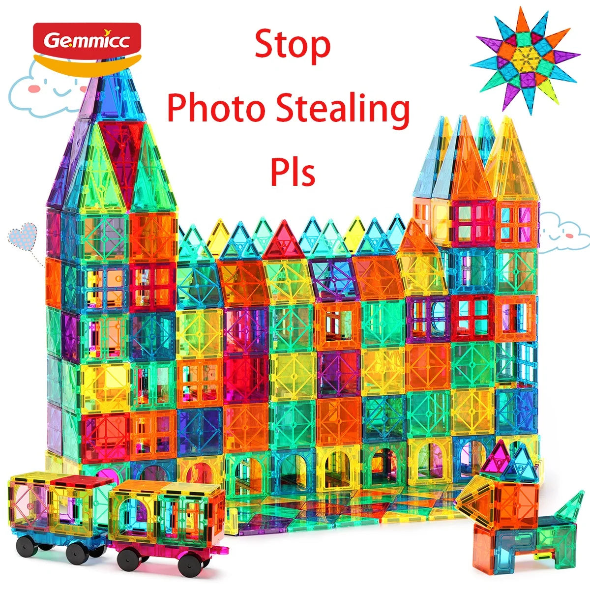 Gemmicc No Requirement Kids 60 100 Pcs 120 Pcs Educational 3D Magnetic Toy Magnetic
