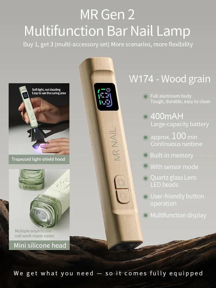Mrnail One-Word Nail Phototherapy UV Lamp Battery-Powered Small Handheld Automatic