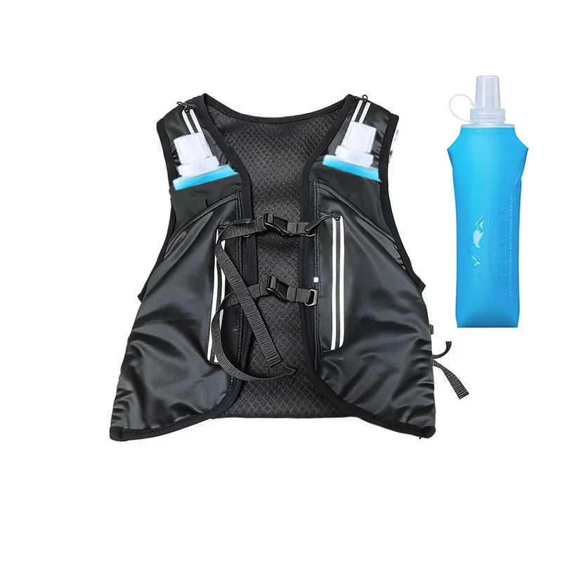 Hydration Vest Women Men 2 Flask 500ml Phone Pocket Running Backpack Hiking Long Distance