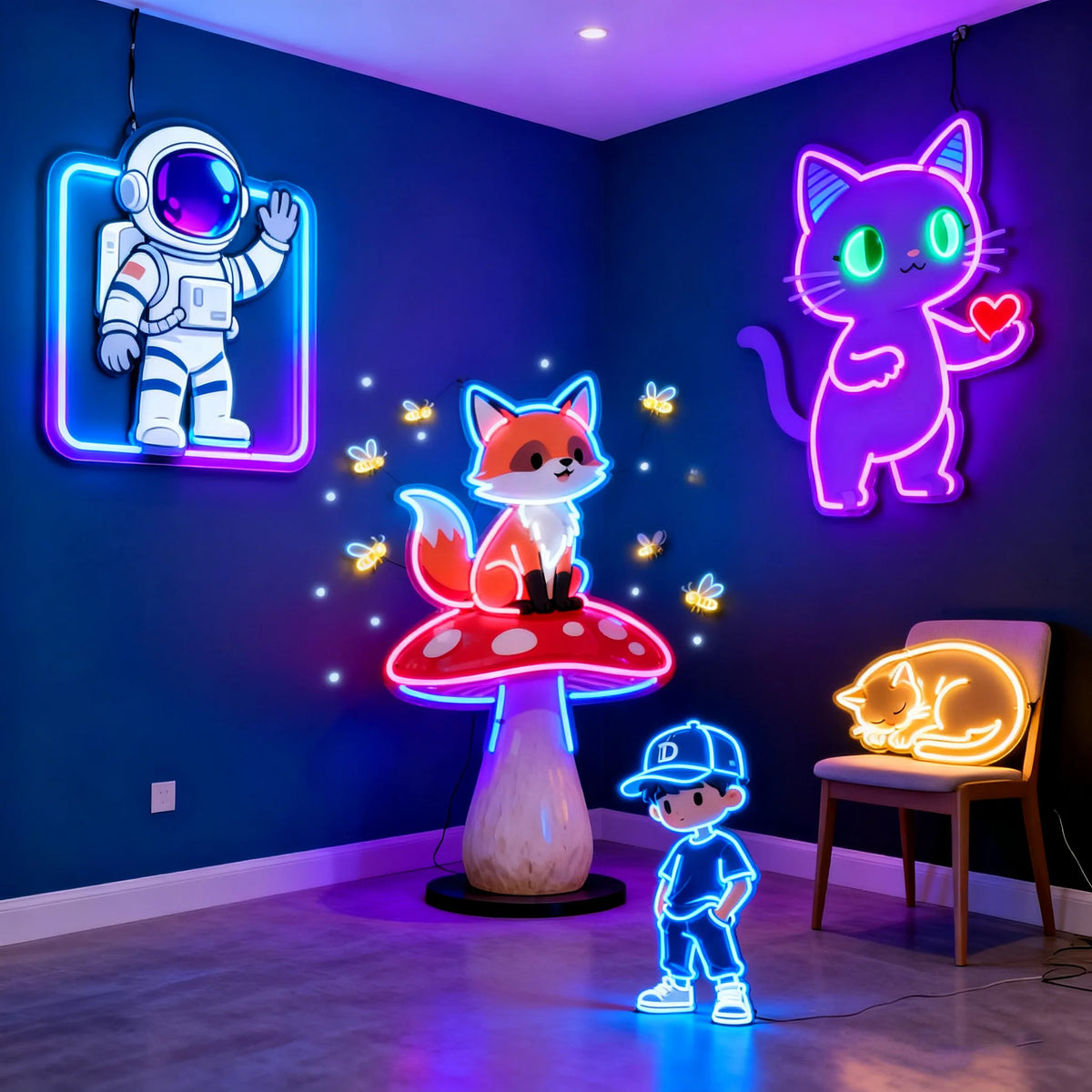 UV Print Custom Neon Sign Store LED Neon Lights Sign Art Spaces Draw Attention Neon LED