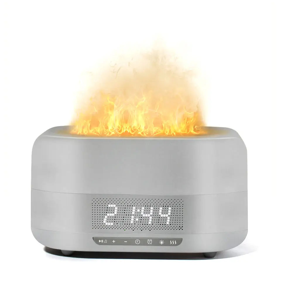 Large-Capacity Ultrasonic Aromatherapy Humidifier with Colorful Flame Light, Bluetooth