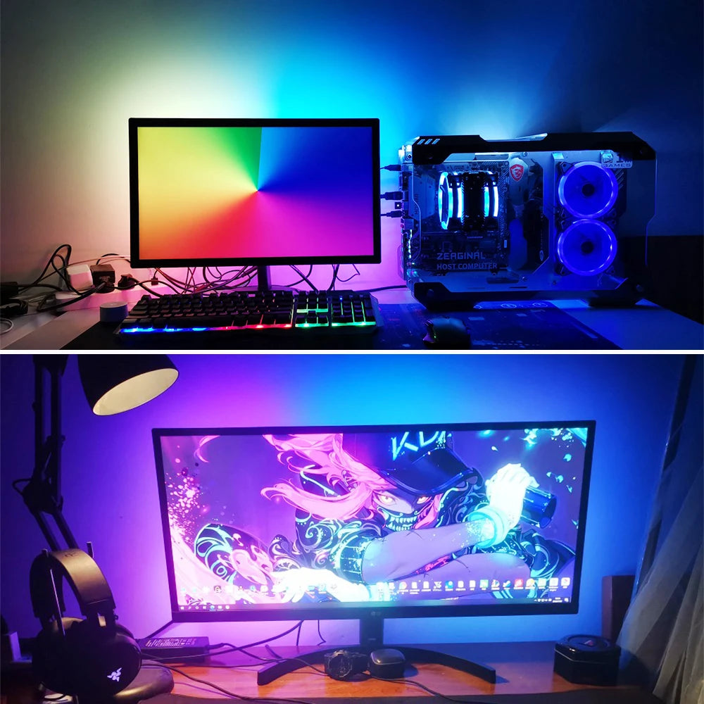 Smart Strip Lights Dream Screen USB Sync Box Kit with Fancy for LED TV Backlight Ambient