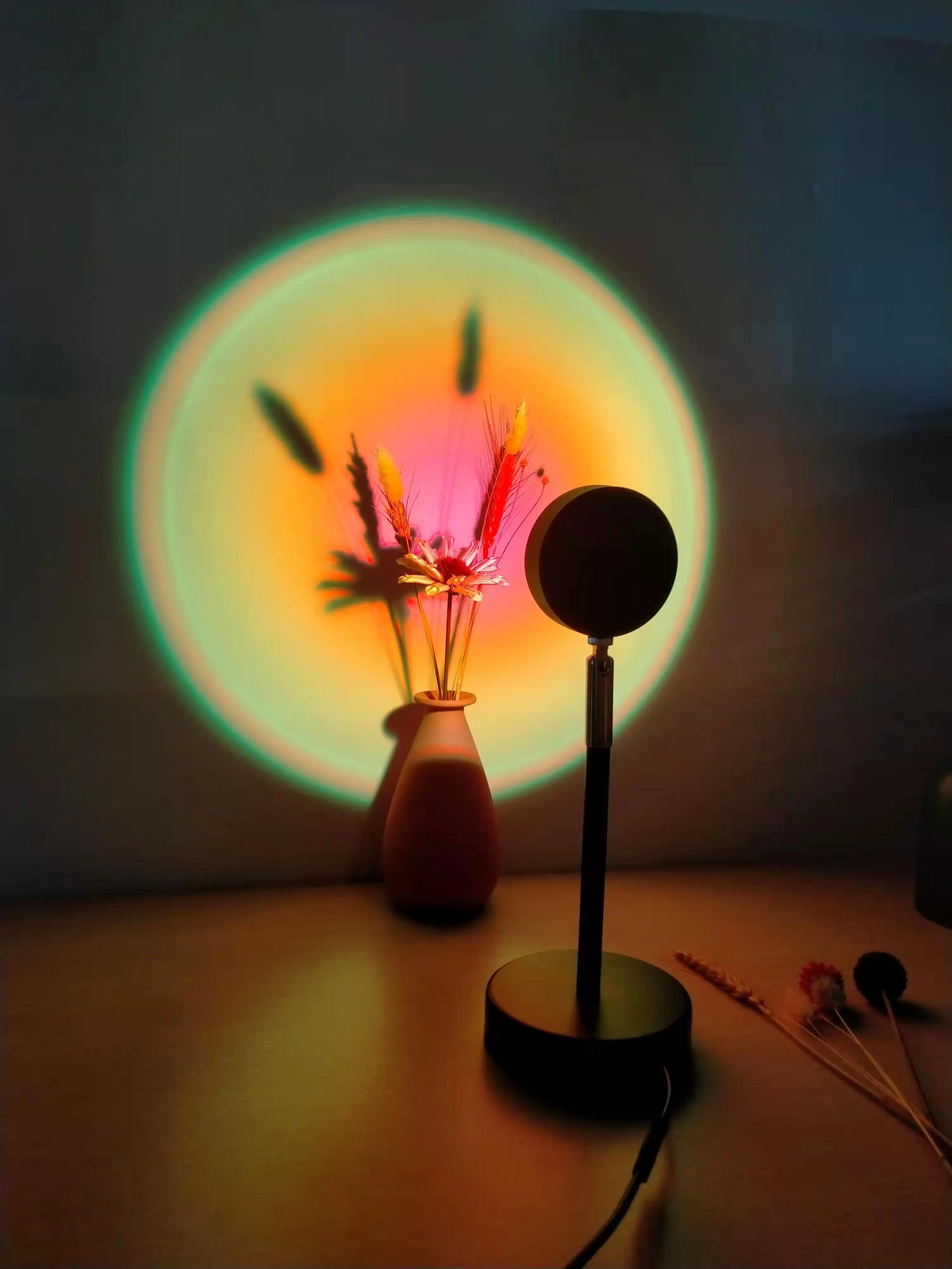 Smart WiFi LED Sunset Lamp Projector with App Control and Multiple Colors