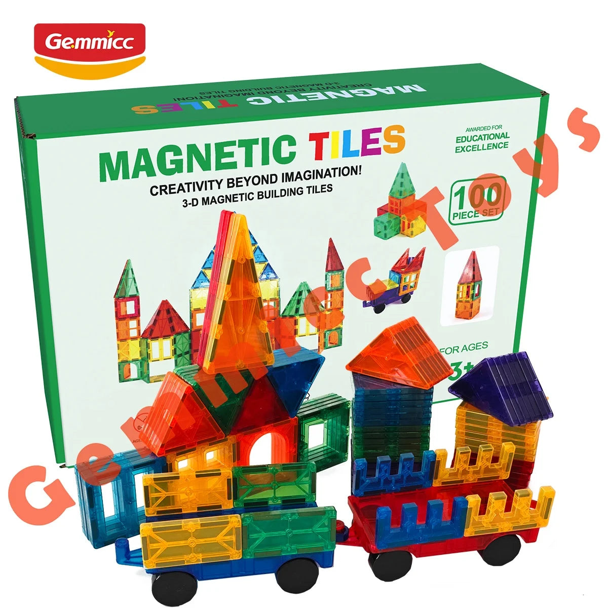 Gemmicc No Requirement Kids 60 100 Pcs 120 Pcs Educational 3D Magnetic Toy Magnetic