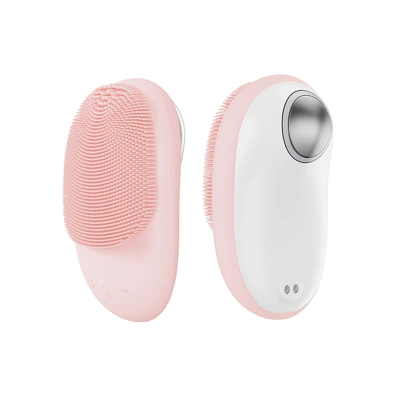 Electric Silicone Facial Cleanser 5 Speed Vibration Warm Care Rechargeable Facial
