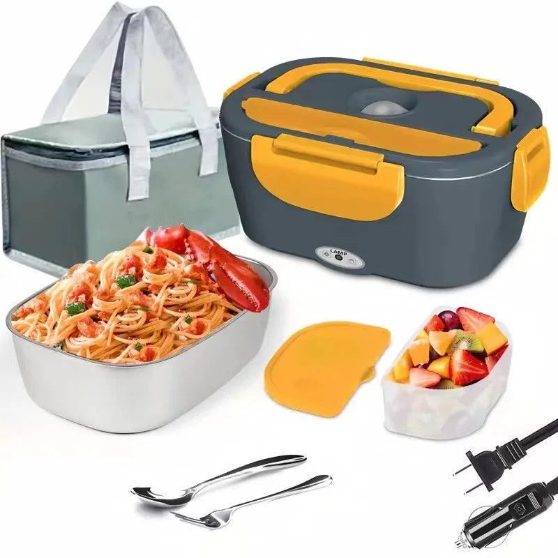 Electric Lunch Box Food Warmer Portable Food Heater for Car & Home Leak Proof Stainless