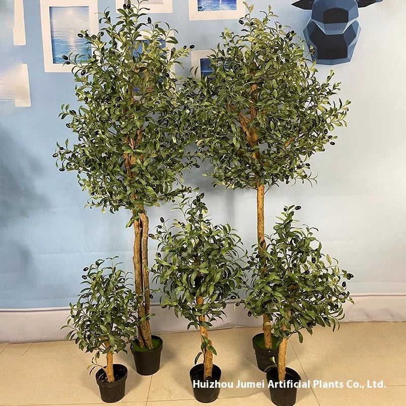 Artificial Olive Tree Bonsai Custom Size UV Resistant Faux Potted Olive Plant Indoor