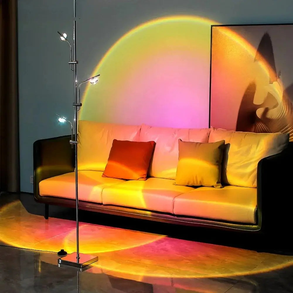 LED Floor Lamp Sunset Projection Led Light Standing Sunset Floor Lamp for Living Room