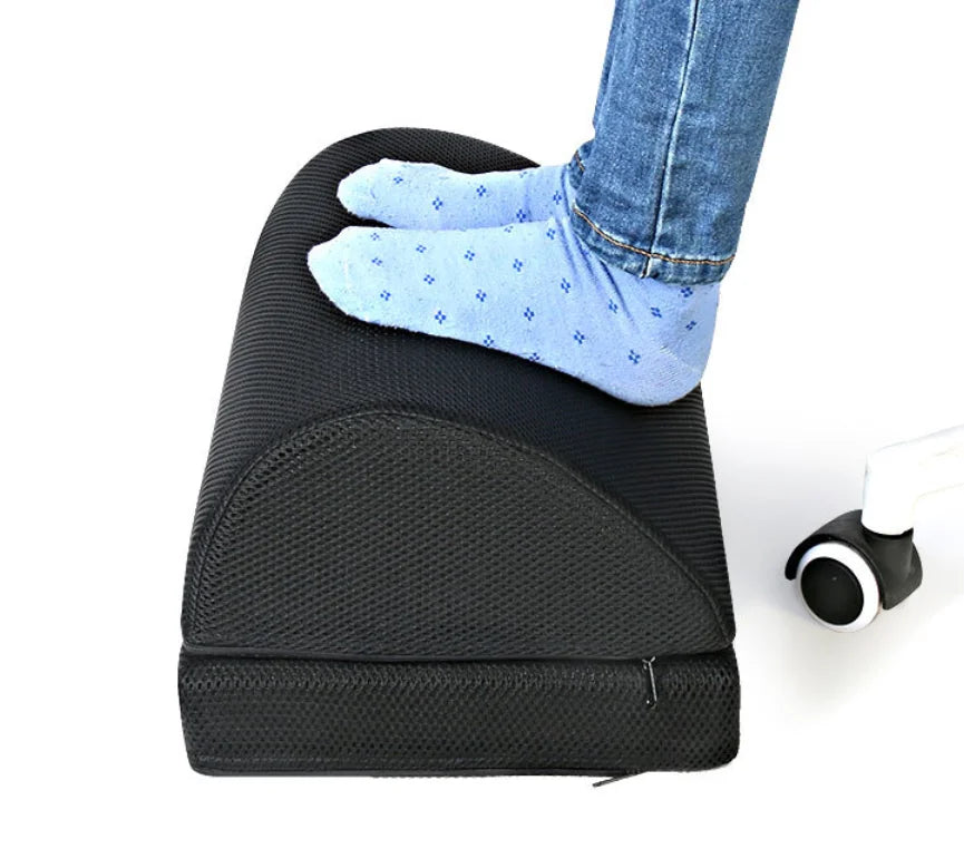 Foam Filling Water Drop Shape Adjustable Office Foot Rest Pillow Under Desk