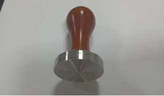 Handheld Espresso Coffee Distributor with Wood Handle Stainless Steel Tamper Barista Tool