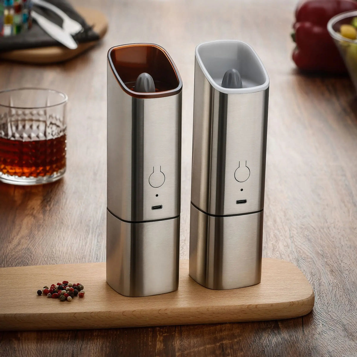 Electric Gravity Induction Pepper Grinder USB Rechargeable Automatic Salt and Pepper Mill