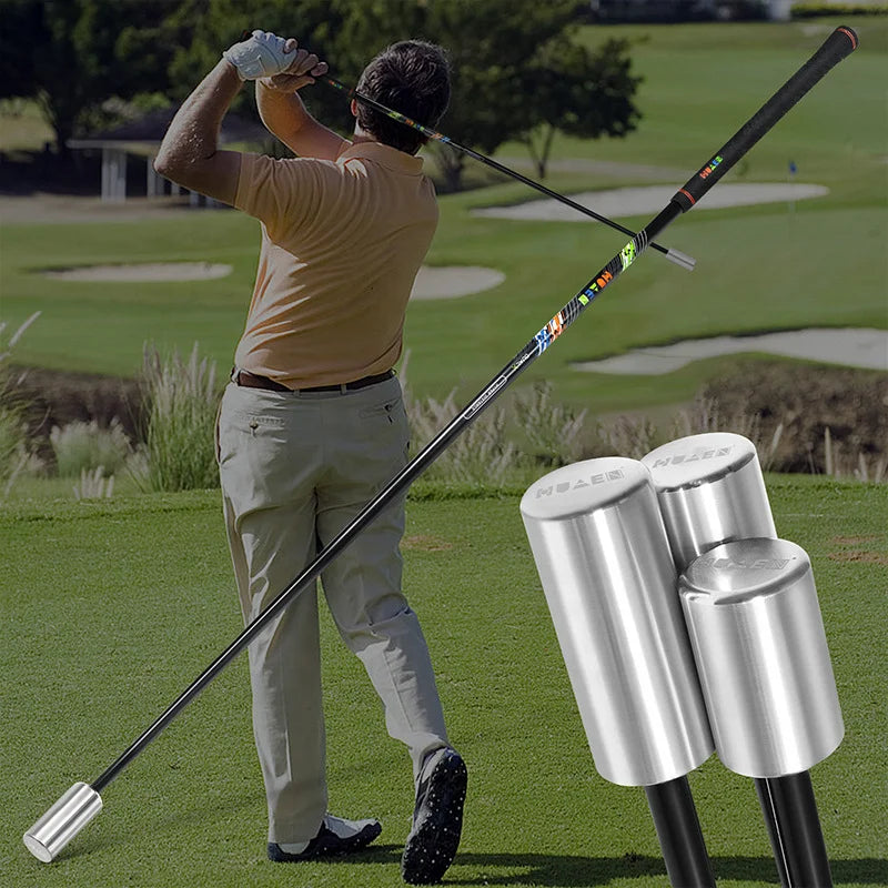 Stainless Steel Adult Golf Power Swing Practice Stick Home Use Inner Simulation Training