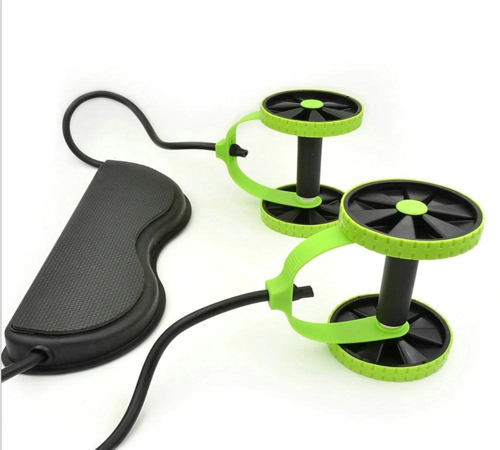 Fitness Home Ab Abdominal Power Wheel Roller Slide Tone Big Exercise Four Roller Set