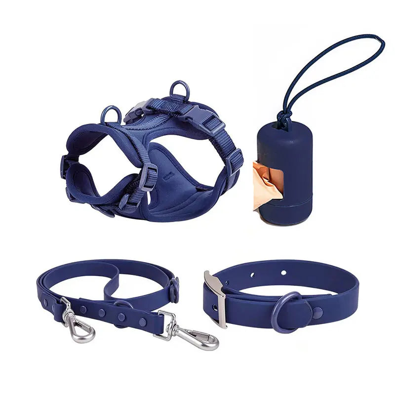 Practical Waterproof Tactical Dog Harness No-Pull Design with PVC Nylon Oxford for Large