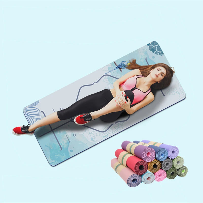 Custom Design TPE Yoga Mat 10mm Customizable Multiple Colors Fitness Exercise Pad