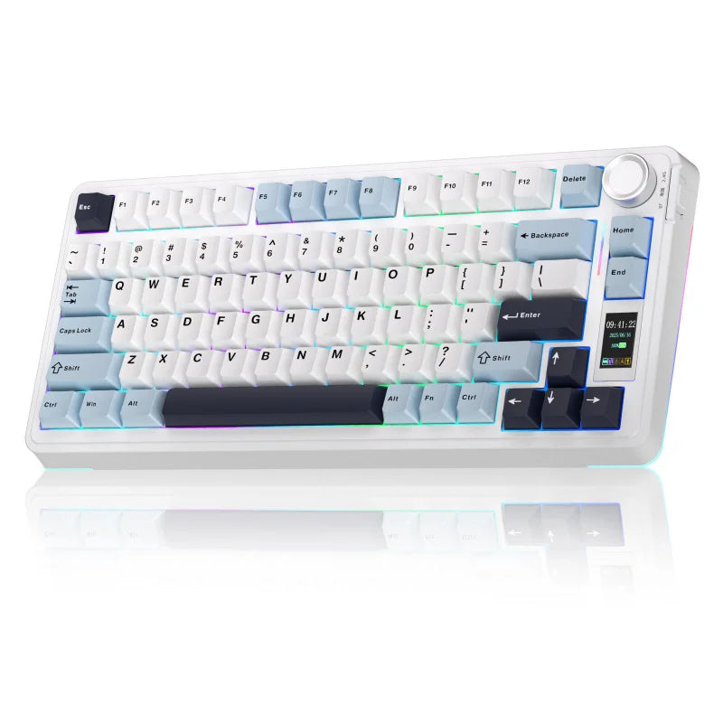S75 PRO Wireless RGB Mechanical Keyboard with Screen&Knob, 75% Hot Swappable Gaming