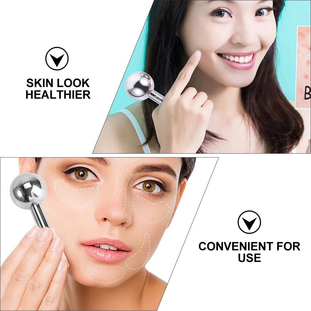 Custom Two Pack Handheld Ice Globes Cryo Stick Facial Ice Roller Massager for Face Eye