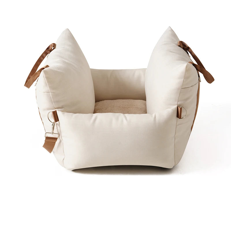 Luxury Custom Solid Sustainable Nylon Small Medium Rectangle Dog Car Seat Pet Sofa Bed