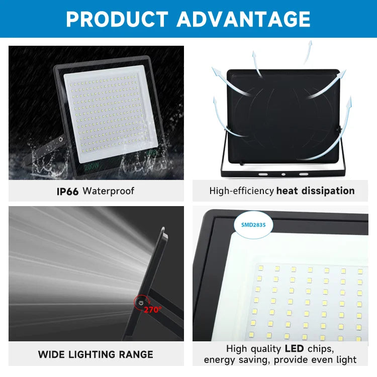 High Performance Outdoor IP66 Waterproof 20w 30w 50w 100w 150w 200w 300w Led Flood Light