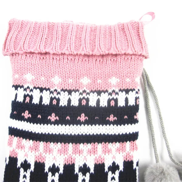 Oversize Custom Knit Christmas Stocking Holiday Hanging Decoration Supplies Unique