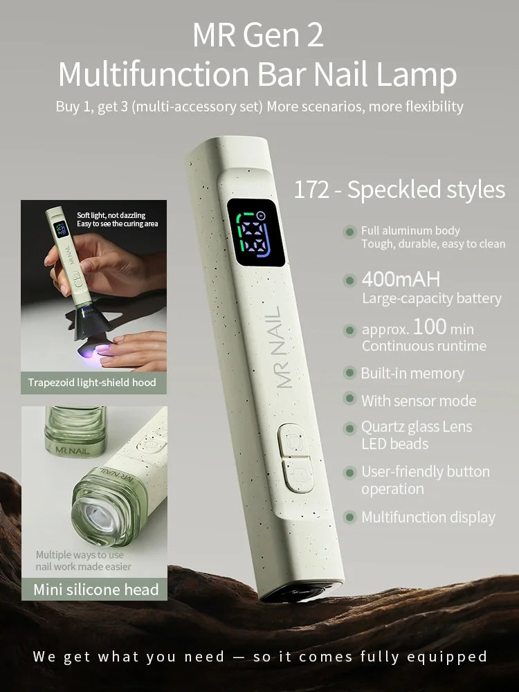 Mrnail One-Word Nail Phototherapy UV Lamp Battery-Powered Small Handheld Automatic