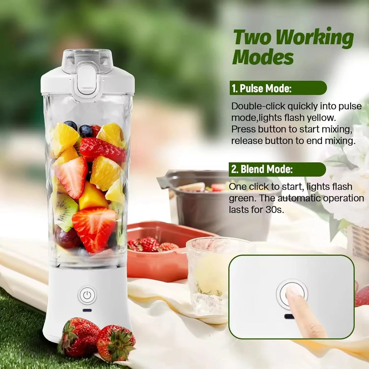 Portable Blender Fruit Mixers Cup Blenders Portable Fresh Juice Mixer Blender
