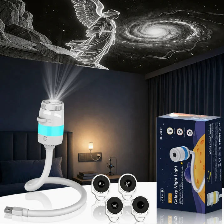 Popular Bedroom 2-in-1 Night Light Mini Galaxy Star Projector Kids Room Starry Sky