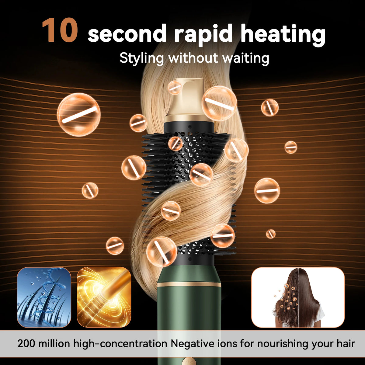 6 in 1 Air Styler Dual Voltage High Speed Blow Dryer Professional Ionic Hot Air Brush One