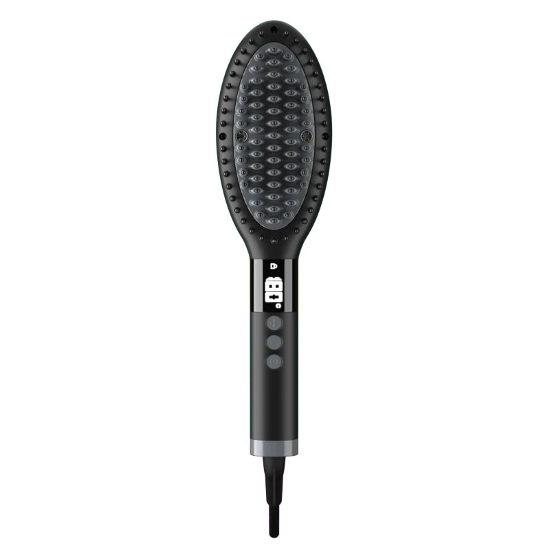 Fast Styling Hair Straightener Brush with Anti-Scald PTC Heater Negative Ion Ceramic