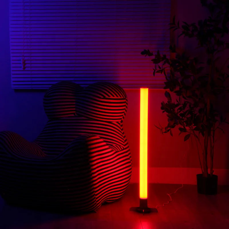 Original Design 360 Degree Emitting Corner Standing Rgb Led Floor Lamp Remote Control Sync