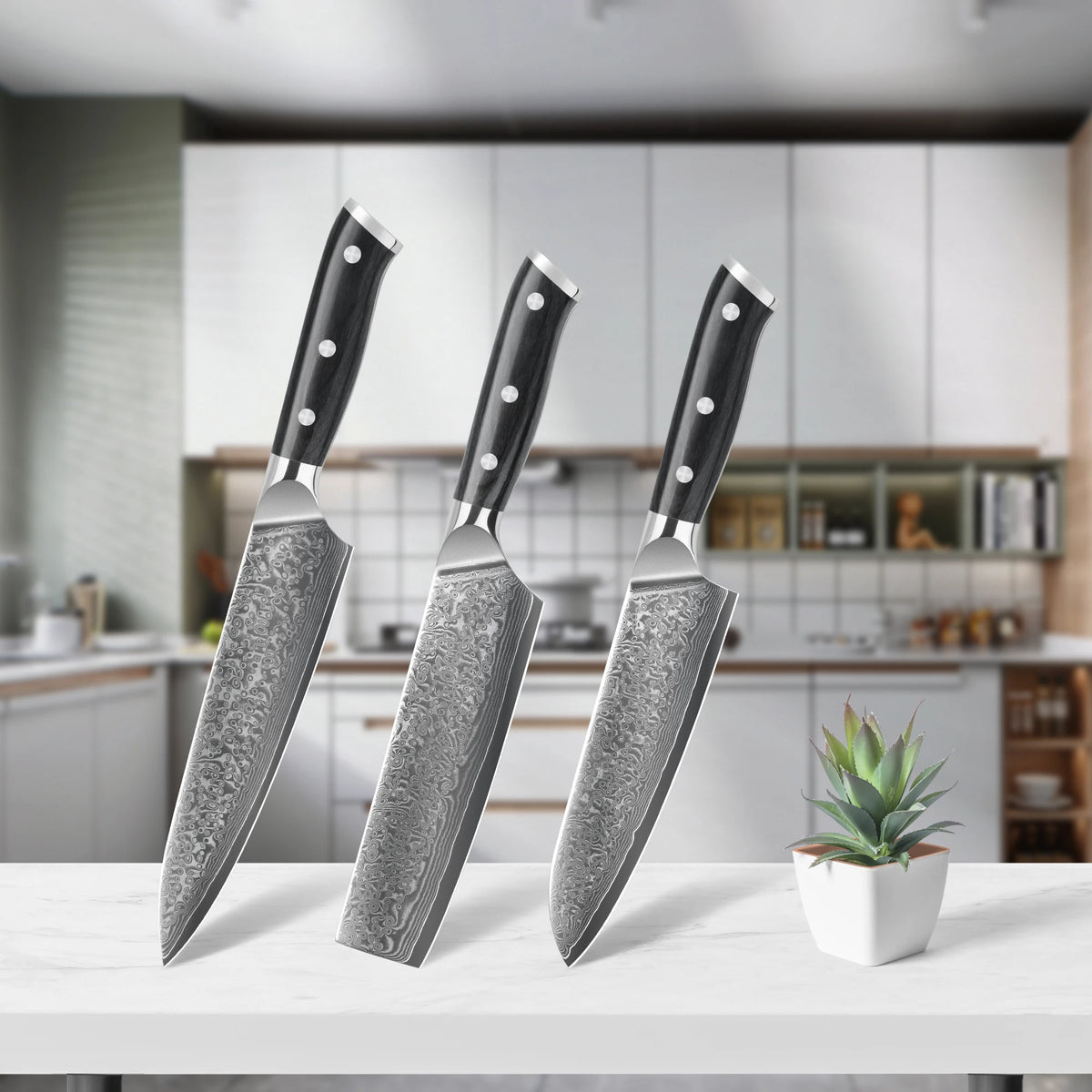 10% Off Vg10 67 Layers Kitchen Knives Professional Damascus Chef Knife Set With Magnetic