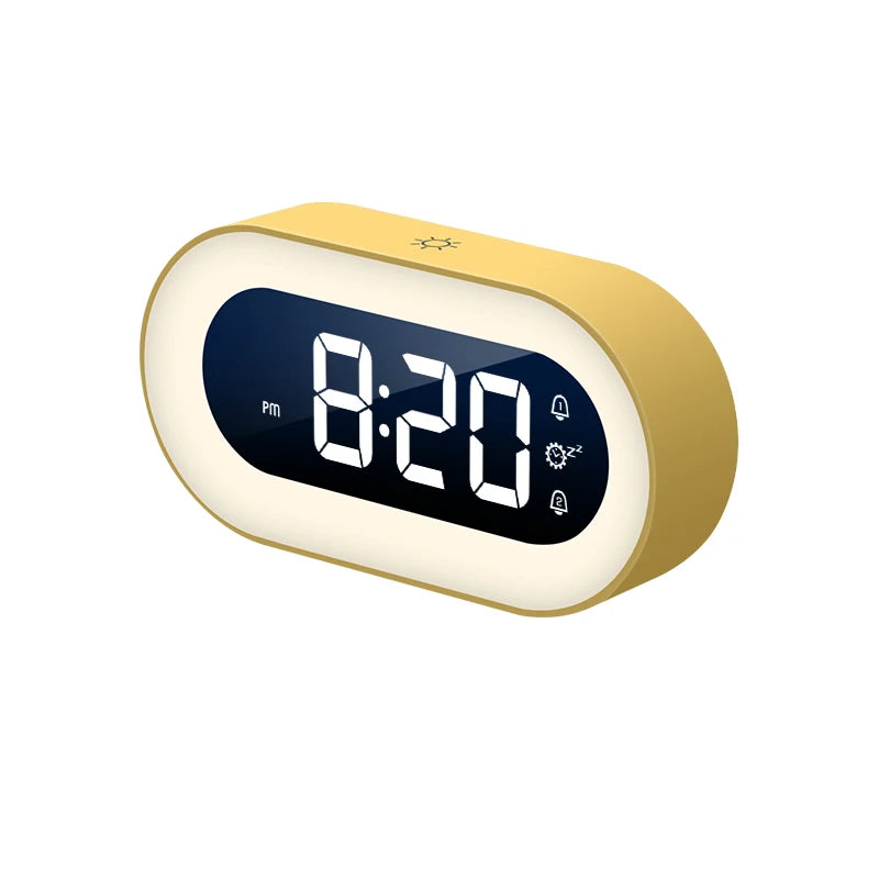 Smart Wake Up Night Light Children Digital Led Sunrise Table Alarm Led Clock