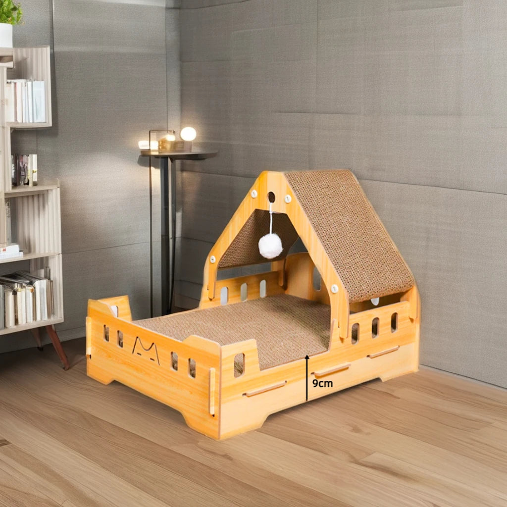 Modern Eco-Friendly Recycled Corrugated Paper Cat Scratcher Round Carton Packaging Indoor
