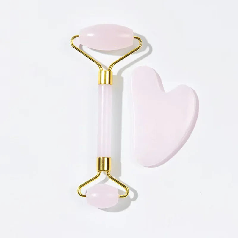 Jade Roller and Gua Sha Set Jade Facial Roller Massager Green Wind Jade Manual