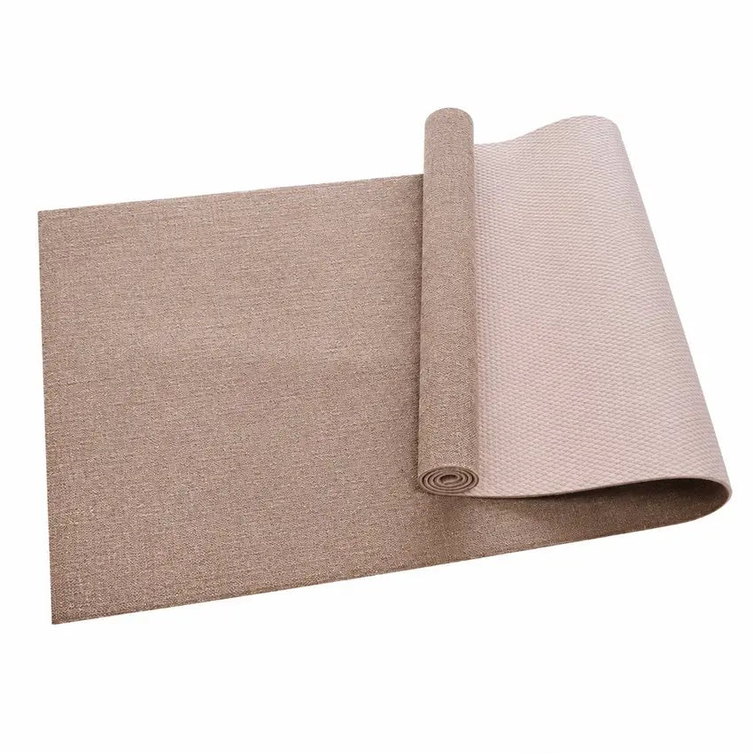 Customize Natural Rubber Eco Jute Cotton PVC 5mm Yoga Mat Tear-Resistant Eco-Friendly