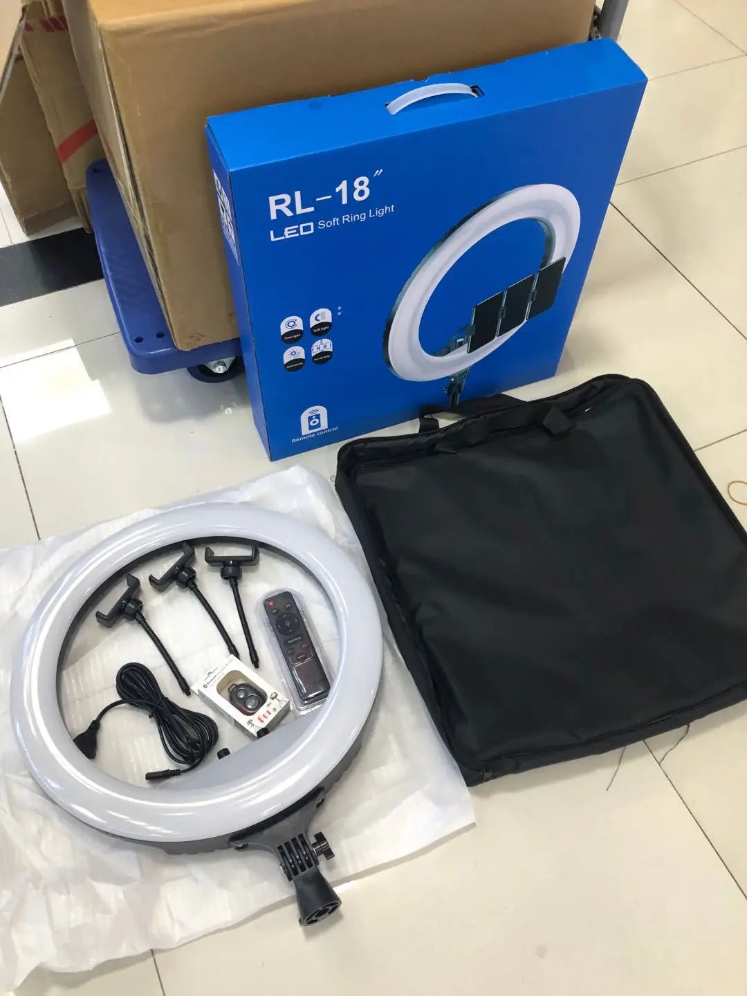RL18 21 Inch LED Ring Light Beauty Lamp for Live Stream Fill & Photography Plastic