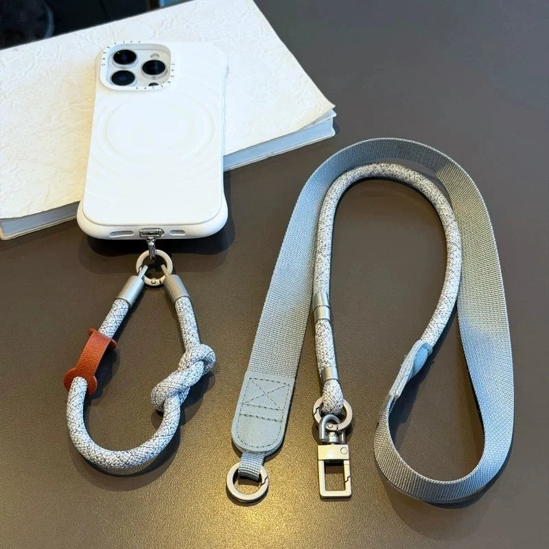 Adjustable Customized Anti-Lost Crossbody Phone Lanyard with ID Card Holder and Hook