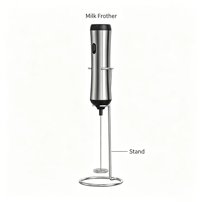 Compact Handheld Electric Milk Frother Easy Clean Portable Professional Coffee Foam Mixer