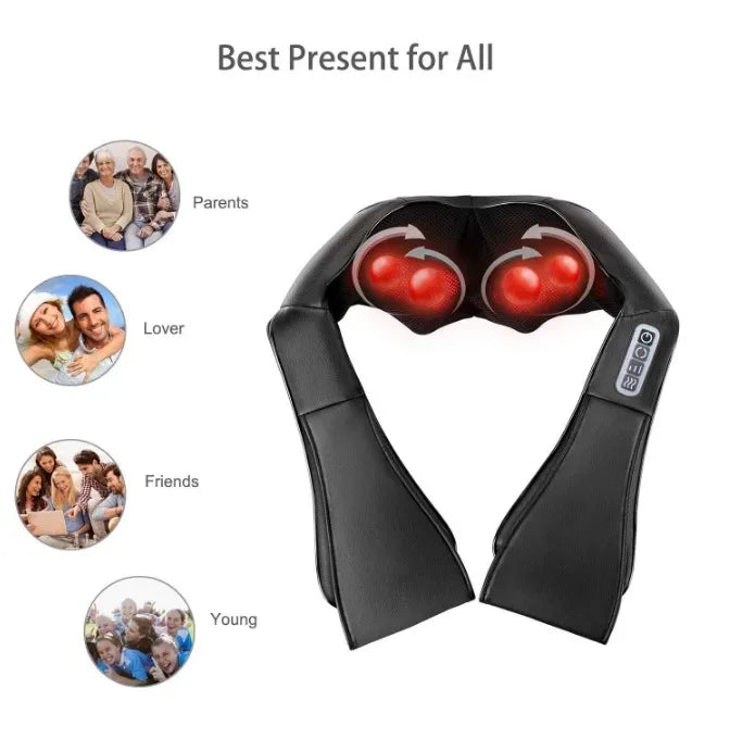 Shiatsu Deep Tissue 4D Neck Massager With Carry Bag Infrared Kneading Neck Massager
