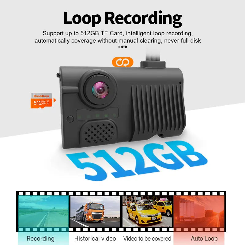 Fleet Dashcam 4G Lte Android Gps Wifi Adas Cmsv6 Car Dvr Camera Dash Cam Front Rear