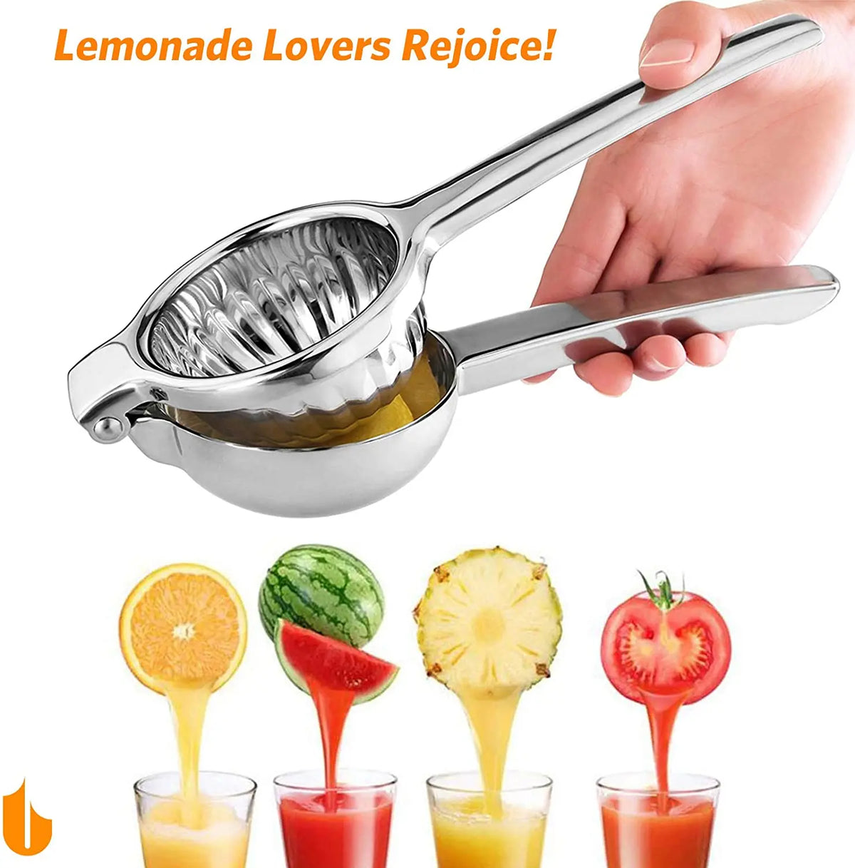 Stainless Steel Lemon Squeezer Kitchen Manual Citrus Juicer Press Hand Operated