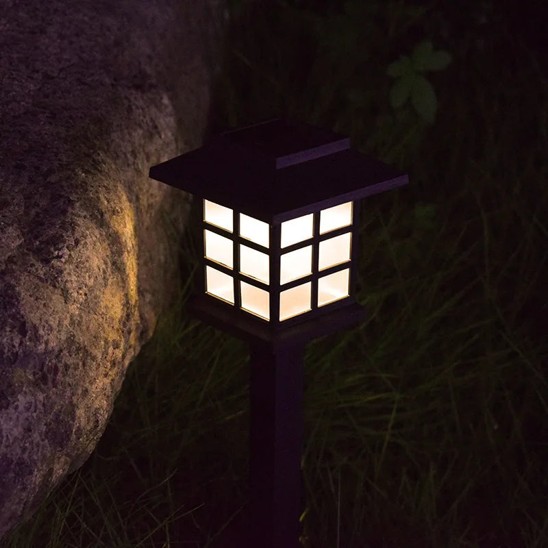 Certified LED Solar Lawn Lamp Warm White IP65 Waterproof for Outdoor Courtyard Garden