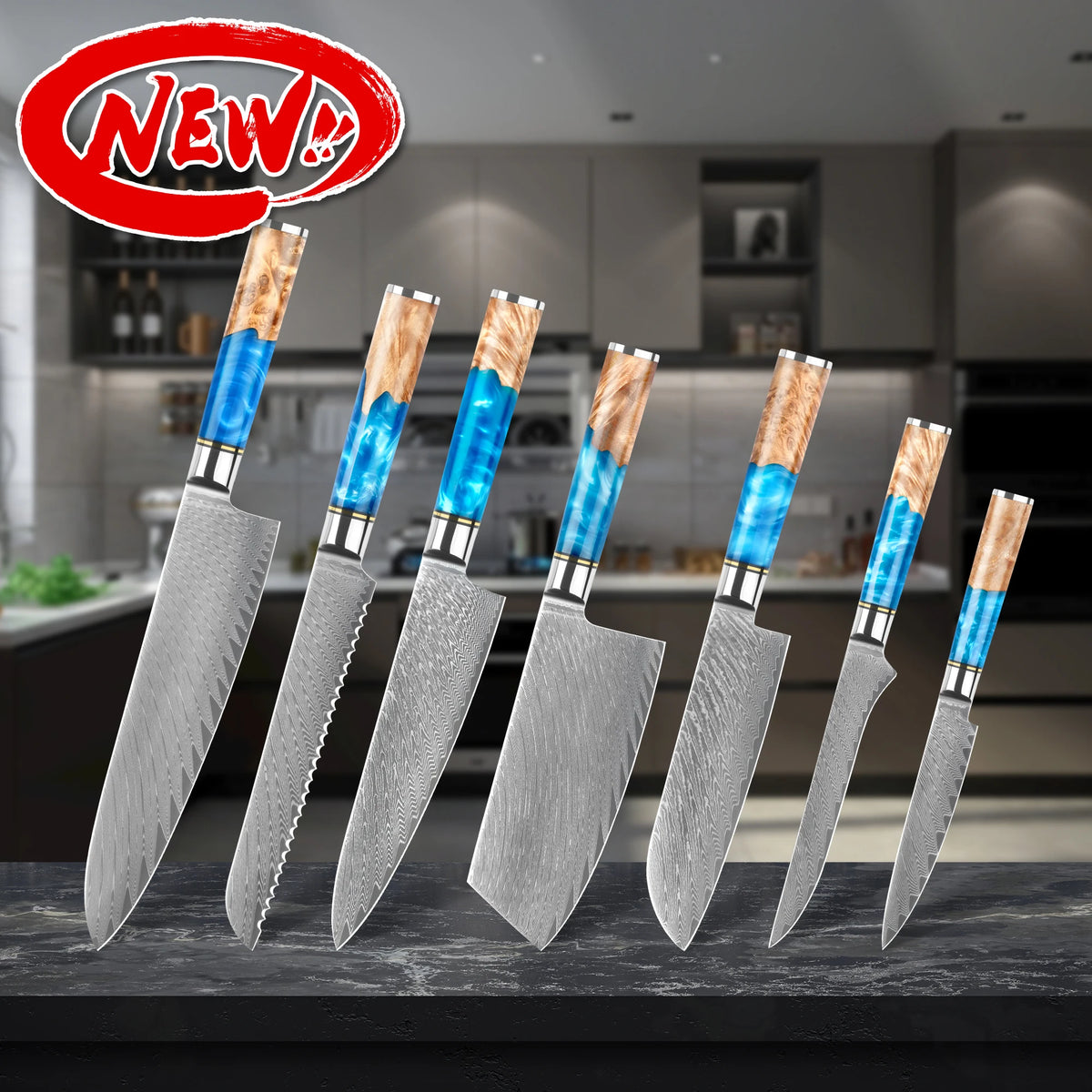 10% Off Vg10 67 Layers Kitchen Knives Professional Damascus Chef Knife Set With Magnetic
