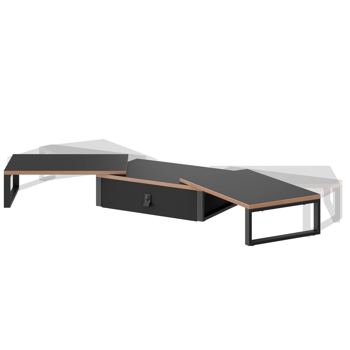 Wooden Desktop Organizer with Optional Drawer Computer Monitor Stand Desk Riser Laptop