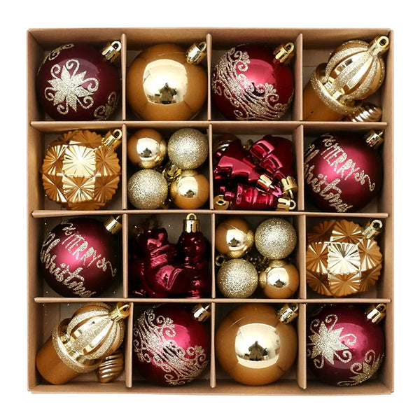 Christmas Ornaments Balls Set with Hanging Loop for Xmas Tree Holiday Wedding Party Home