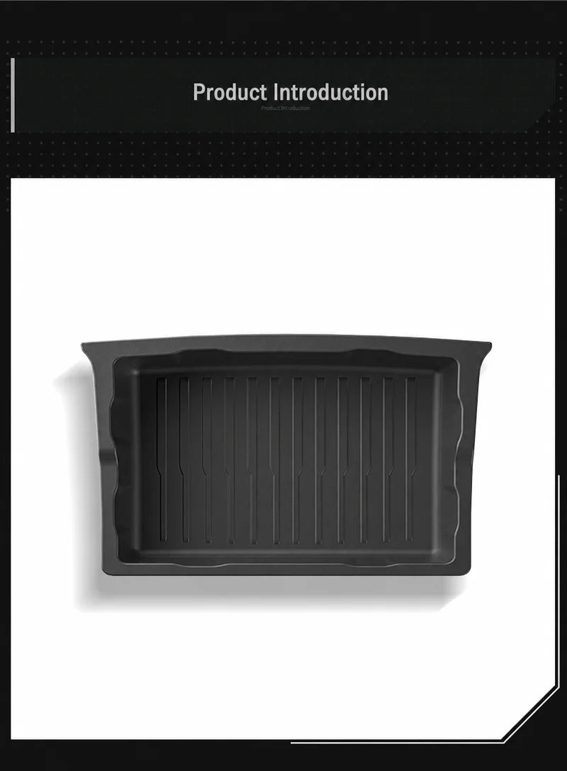 TPE Front Seat Car Seat Gap Filler Cup Holder Storage Box Tesla Model X Under-Seat