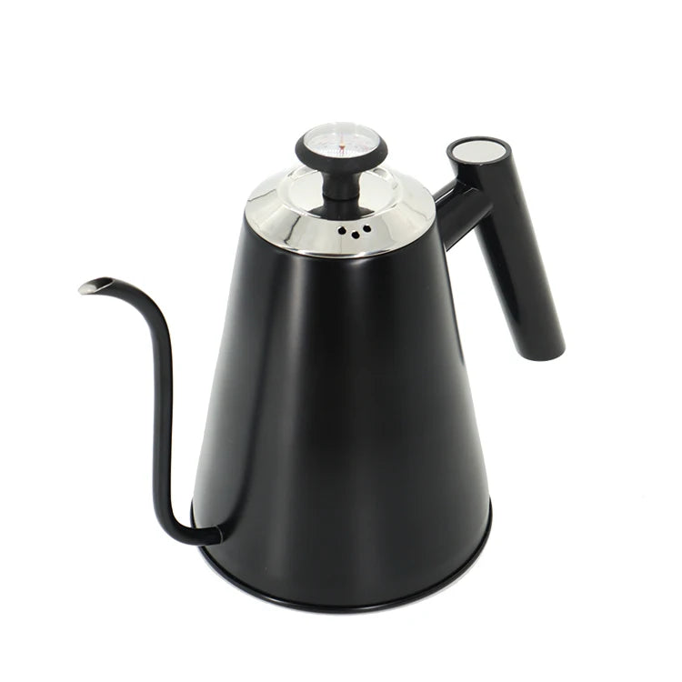 Stove Top Gooseneck Kettle for Coffee Tea With Thermometer Stainless Steel Bottom Pour
